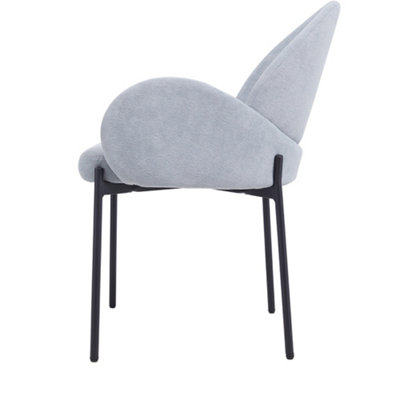 2Pcs Upholstered Dining Chairs with Armrest in Grey for Living Room,Office,Bedroom