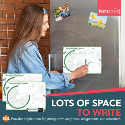2pk A4 Magnetic Habit Tracker Reusable Dry Erase Calendar for Daily ...