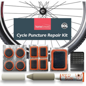 2pk Bike Puncture Repair Kit - 26 Pieces - Puncture Repair Patches, Puncture Repair & Accessories - Bike Tyre Repair Kit