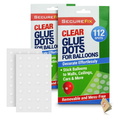 2pk Clear Glue Dots, 224 Sticky Dots Double Sided, Removable & Mess Free Glue Dots for Balloons