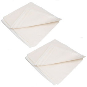 2pk Cotton Dust Sheets Double Protection Polythene Backing Decorating Painting