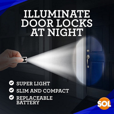 2pk LED Keychain Small Torch Light - Pocket Torch Small Bright with Built In Batteries - Small LED Mini Torch Keyring Torch