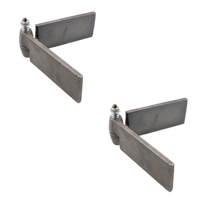 2pk Left Self Aligning Ball Steel Butt Hinge Weld-On Heavy Duty 50x250mm