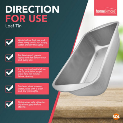 Herogo Loaf Tin, 2lb Stainless Steel Bread Tin For Baking (23.5x12.5x6