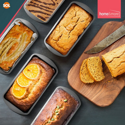 2pk Loaf Tins for Baking 2lb - 2lb Loaf Tin - 21 x 11 x 6.4cm - Stainless Steel Bread Tins for Baking 2lb - Stainless Steel - 9