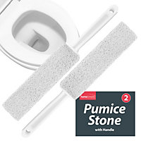 2pk Pumice Stone for Toilet Cleaning Removes Limescale, Toilet Pumice Cleaning Stone with Handle