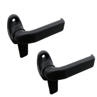 2pk Right Hand Window Handle Lever Catch Black Polypropylene Locker Latch