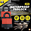 2pk Weatherproof Padlock with Keys 40mm, Heavy Duty Padlock for Shed, Gate Fence Padlock with Keys Padlocks Outdoor Heavy Duty