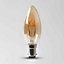 2w B15 Vintage Edison High CRI Candle LED Light Bulb 1800K T-Spiral Filament Dimmable - SE Home