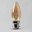 2w B22 Vintage Edison Candle LED Light Bulb 1800K T-Spiral Filament High CRI Dimmable - SE Home