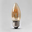 2w E27 ES Vintage Edison Candle LED Light Bulb 1800K T-Spiral Filament Dimmable - SE Home
