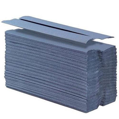 2Work Blue 1-Ply C-Fold Hand Towels (Pack of 2880)