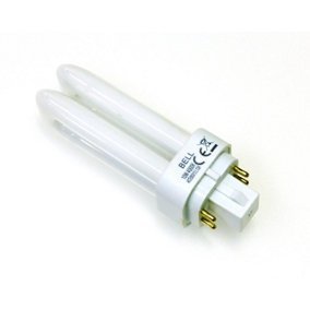 2x 10 watt CFL 4 pin Energy Saving Lamp 10W Cool White 840 G24q-1 Double turn BELL