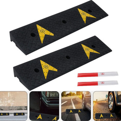 2x 100CM Long HEAVY DUTY Kerb Ramps for HGV Caravans Car Truck Garage ...