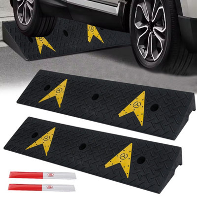 2x 100cm Long Heavy Duty Kerb Ramps For Hgv Caravans Car