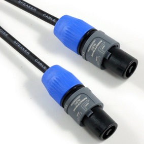 2x 10m Neutrik 2 Pole 1.5mm Speakon Cable NL2FC to Male Plug Pro Speaker Amp