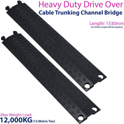 2x 12000KG Drive Over Cable Road Cover Protector Outdoor Event Trunking Conduit