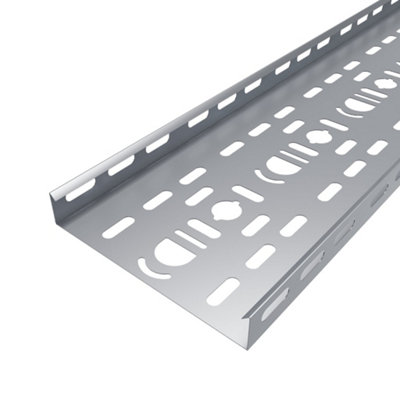 2x 150mm Medium Duty Cable Tray 3M Length Pre-Galvanised
