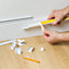 2x 1M White Self Adhesive Cable & Wire Tidy PVC Plastic Electrical Mini Trunking (16x10mm)