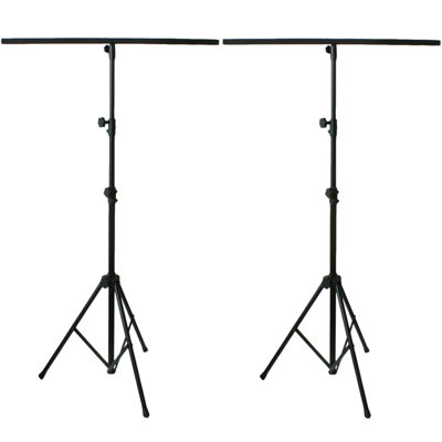 2x 2.5m Lighting Stand & Light Mounting T Bar Adjustable Photography ...