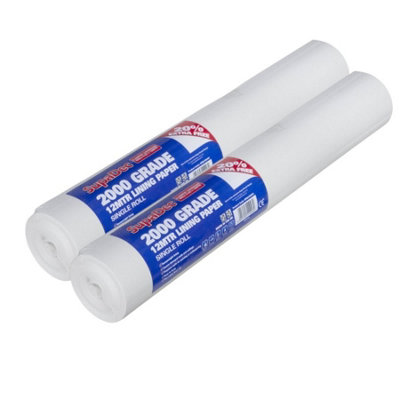 2x 2000 Grade Lining Paper Walls Ceiling Paintable Wall Liner 12m