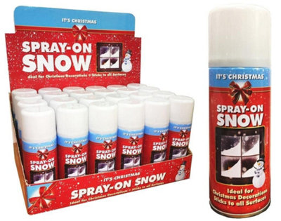 2x 200ml Fake Artificial Christmas Snow White Spray for Xmas Tree Window Craft Decoration Item, Spray on Snow