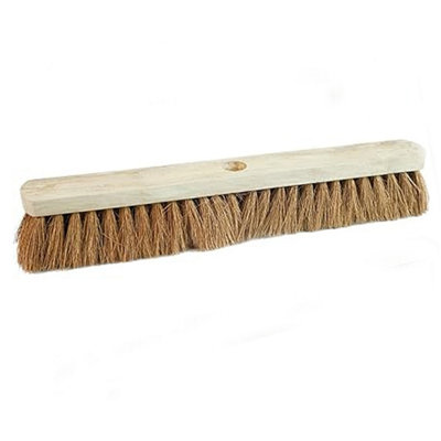 2x 24" Coco Soft Bristle Indoor Outdoor Garage & Yard Broom Soft Sweeping Brush With Long Handle - 3