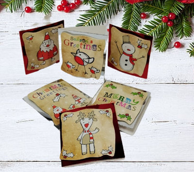 2x 24 Self Adhesive Christmas Gift Tags Handcrafted 3D Cute Festive Tags Price Comparisons | Compare The Build