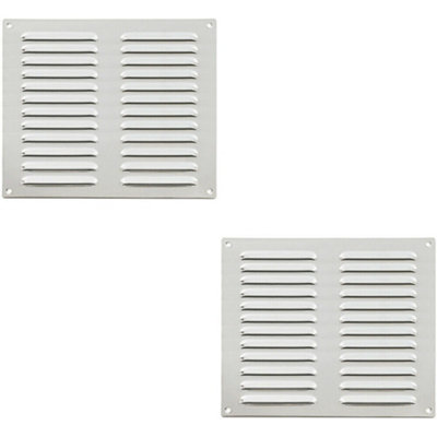 2x 242 x 242mm Hooded Louvre Airflow Vent Polished Chrome Internal Door Plate Price Comparisons | Compare The Build