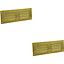 2x 242 x 89mm Hooded Louvre Airflow Vent Polished Brass Internal Door Plate