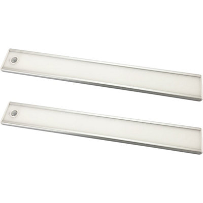2x 305mm Rechargeable Kitchen Strip Light & Auto PIR On/Off