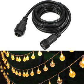 2x 3M String Lights Extension Cable Outdoor Christmas Lights Water Resistance UK
