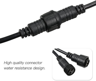 2x 3M String Lights Extension Cable Outdoor Christmas Lights Water Resistance UK - 4