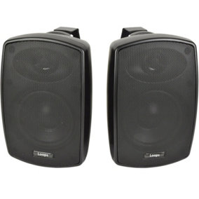 2x 4" 60W Black Outdoor Rated Speakers 8 OHM Weatherproof Wall Mounted HiFi