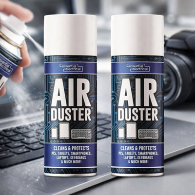2X 400ml Compressed Air Duster Spray Can Cleaner Electronics Keyboard ...