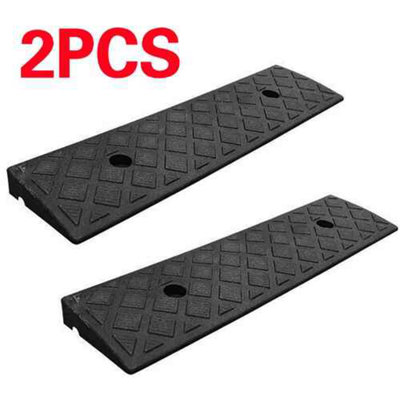 2x 50cm heavy duty rubber kerb ramps for cars trucks caravans ...