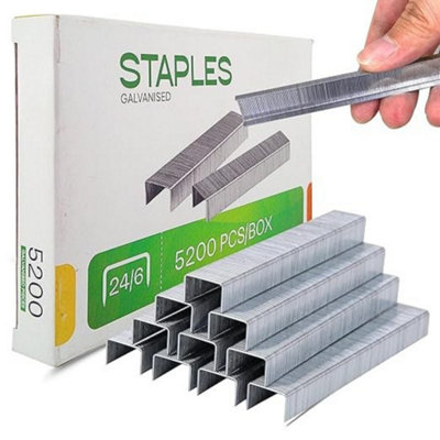 2x 5200 Pack 24/6 No 16 Standard Staples for Desktop Staplers and ...