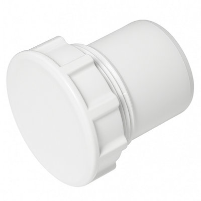 2x 56mm Solvent Weld Access Cap White Plastic Waste Pipe Inspection Cap