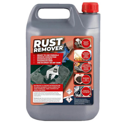 2x 5L Liquid Rust Remover Safely Removes Oxidation From Metals, Iron ...