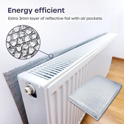 2x 5m x 60cm Radiator Foil Insulation - Radiator Reflector Panels with ...