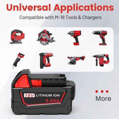 Lot De 2 Batteries Milwaukee M18 Haute Capacité 18V 7.0Ah – Compatibles M18B5, 10 Ans Garantie