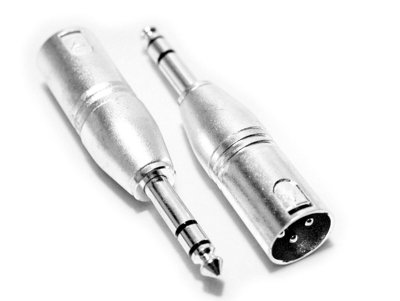 2x 6.35mm 1/4" Stereo Jack Plug To XLR 3 Pin Male Adapter Converter PA