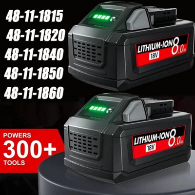 2x 8.0Ah 18V Replacement Battery for Milwaukee M18 Extended Capacity