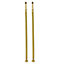 2x 80cm Long M10 x 3/8" Inch BSP Pair of Gold Nylon Braided Flexible Tap Faucet Tail Hose