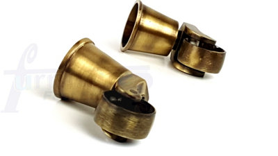 2x ANTIQUE BRASS CASTOR & CUP REPLACMENT 32mm ANTIQUE BRASS CASTORS FIX WITH SCREW OR BOLT NOT SUPPLIED