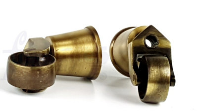 2x ANTIQUE BRASS CASTOR & CUP REPLACMENT 32mm ANTIQUE BRASS CASTORS FIX WITH SCREW OR BOLT NOT SUPPLIED