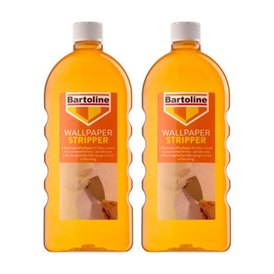 2x Bartoline Wallpaper Stripper Concentrated Formula Fast Acting Easy Removal 1L
