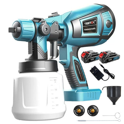 YEX-BUR Cordless Paint Sprayer For Akita 18V Battery Handheld HVLP