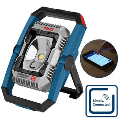 2x Bosch GLI 18V1900C 18v LED Cordless Floodlight Site Light Bluetooth Connected - 9