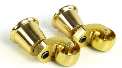 2x BRASS CASTOR & CUP REPLACMENT 32mm BRASS CASTORS FIX WITH SCREW OR BOLT NOT SUPPLIED
